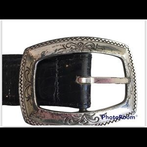 Brighton Leather and Silver Belt
